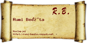 Rumi Beáta névjegykártya