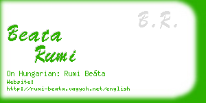 beata rumi business card