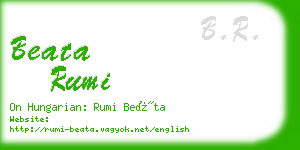 beata rumi business card